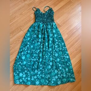 Teal Floral Maxi Dress